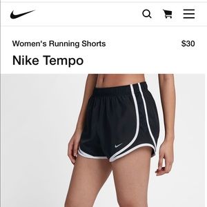 Black Nike Tempo youth running shorts